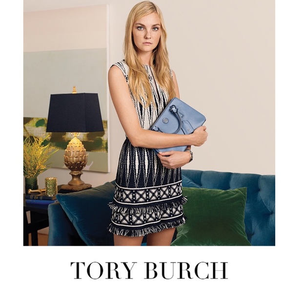 Tory Burch Tops - NWOT Tory Burch Graphic Woven Raffia Tunic Size 10